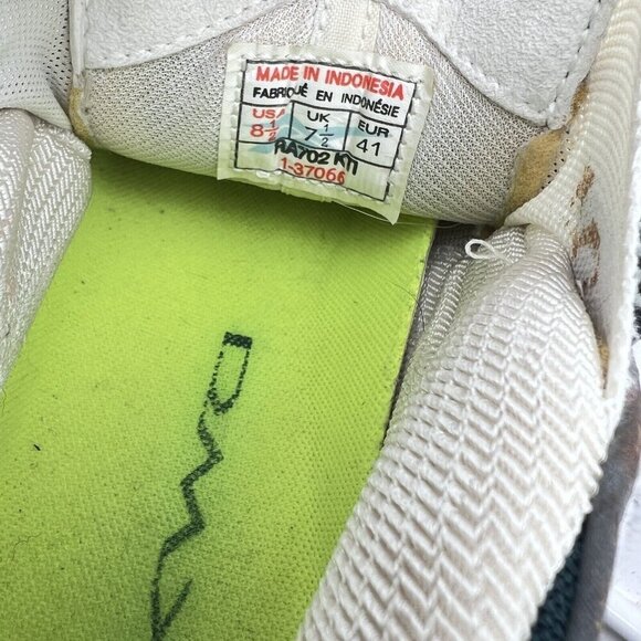 Vintage Reebok DMX Run Men Size 8.5 Silver Ultramarine White Neon Green Shoes - Picture 13 of 15